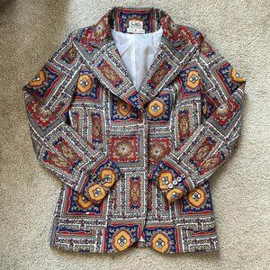 Abstract Patterned Blazer sz s